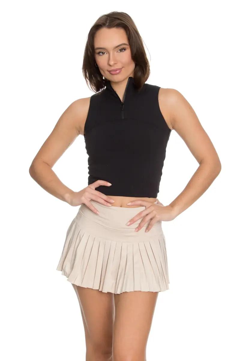 Baja Beige Pleated Tennis Skirt